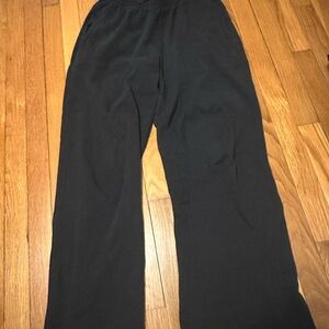 Brandy Melville Black Wide-Leg waffle Pants
